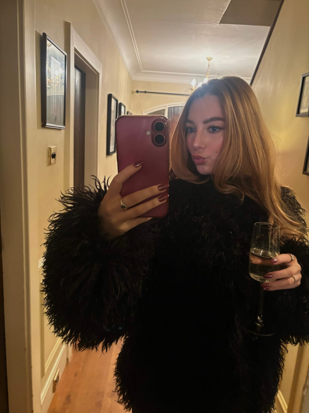 Customer photo review of Reese Short Faux Fur Coat