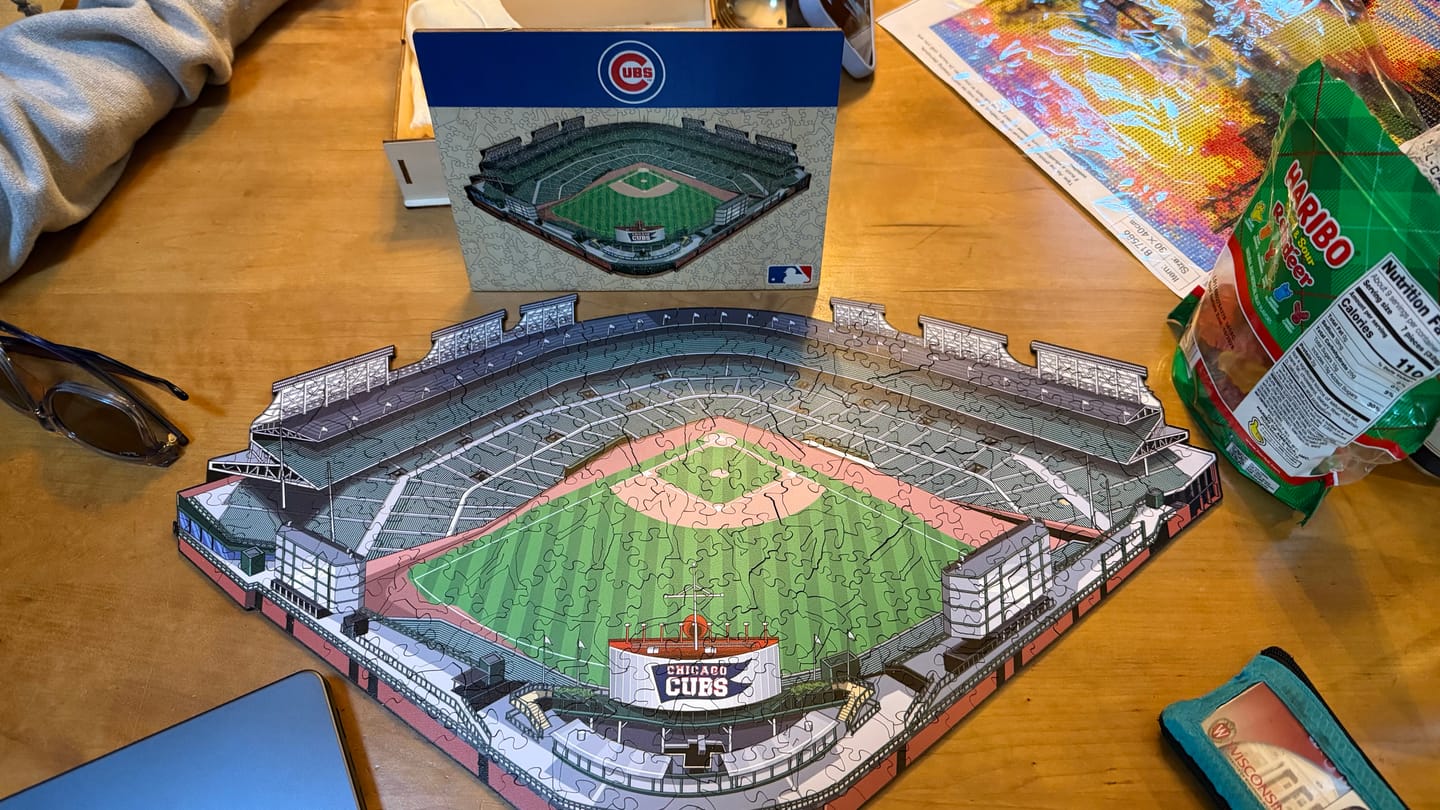 Customer photo review of Chicago Cubs™ Wrigley Field Stadium - Wooden Puzzle