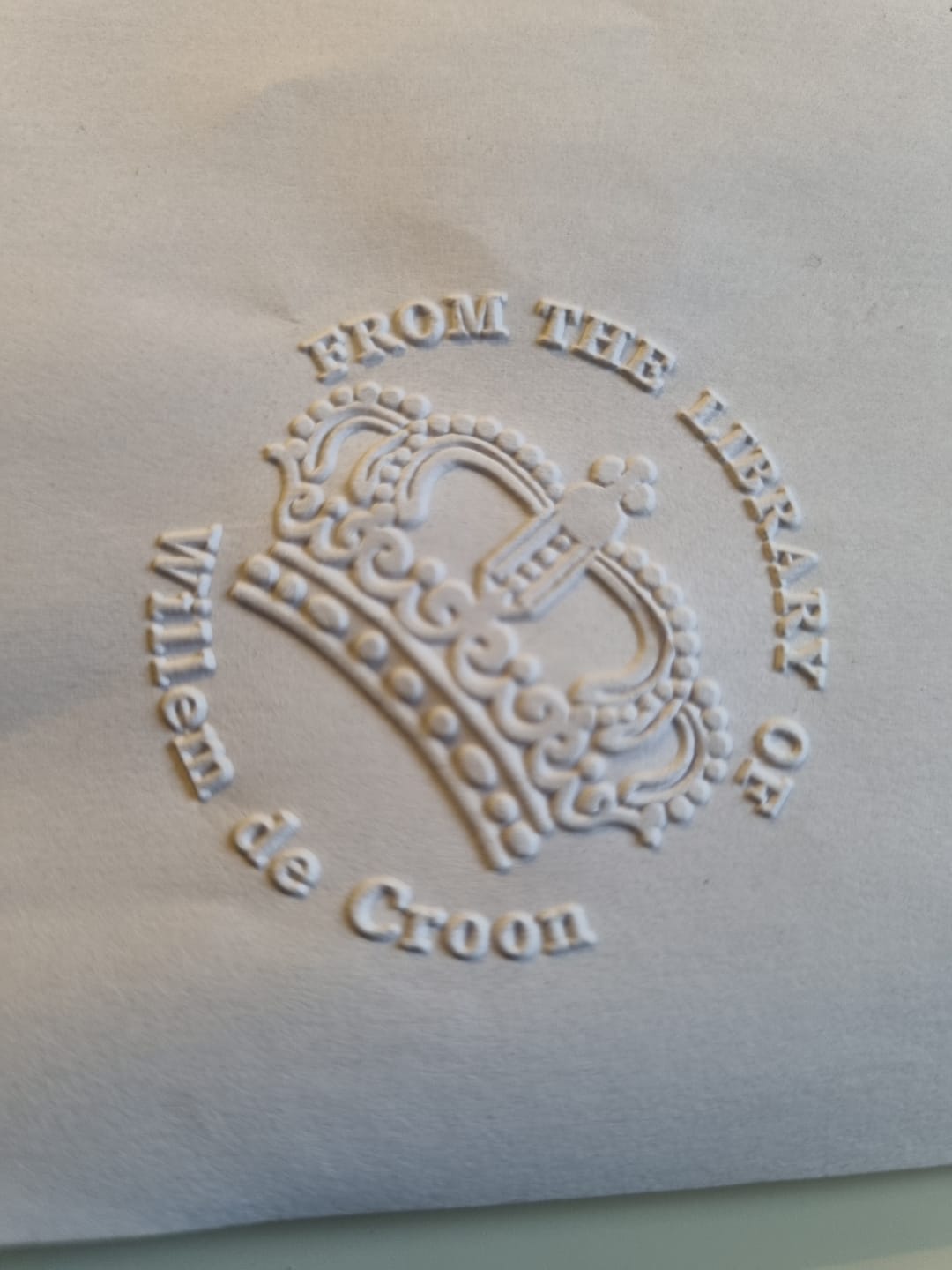 Customer photo review of Custom Book Embosser