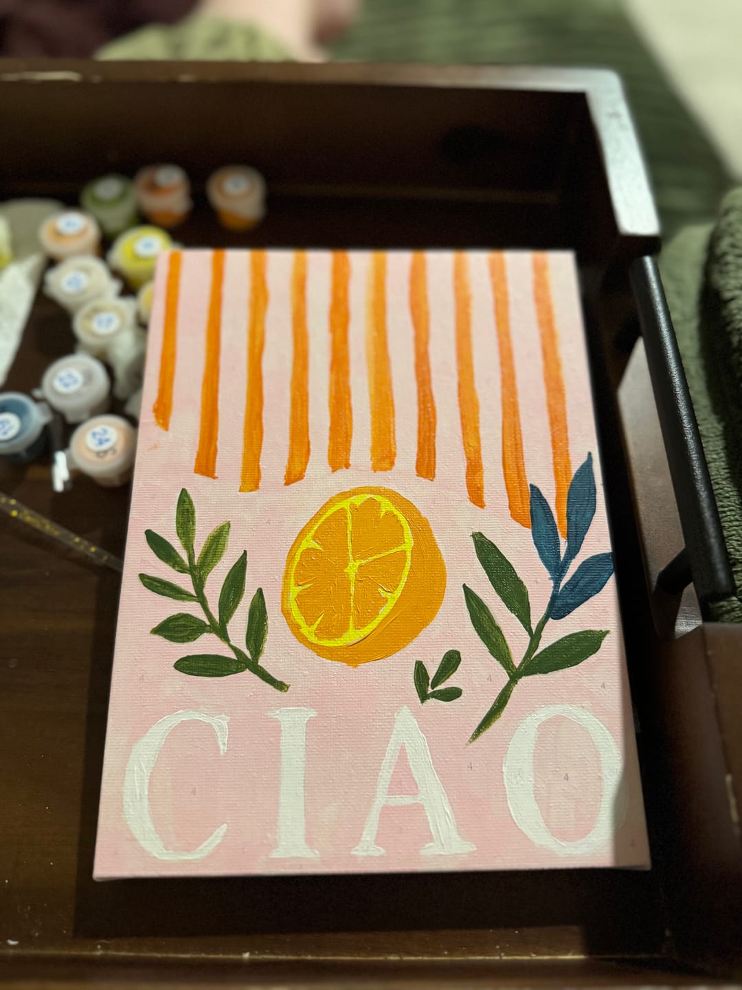Customer photo review of 6 Mini Paintings - Italian Fruit & Drinks Set