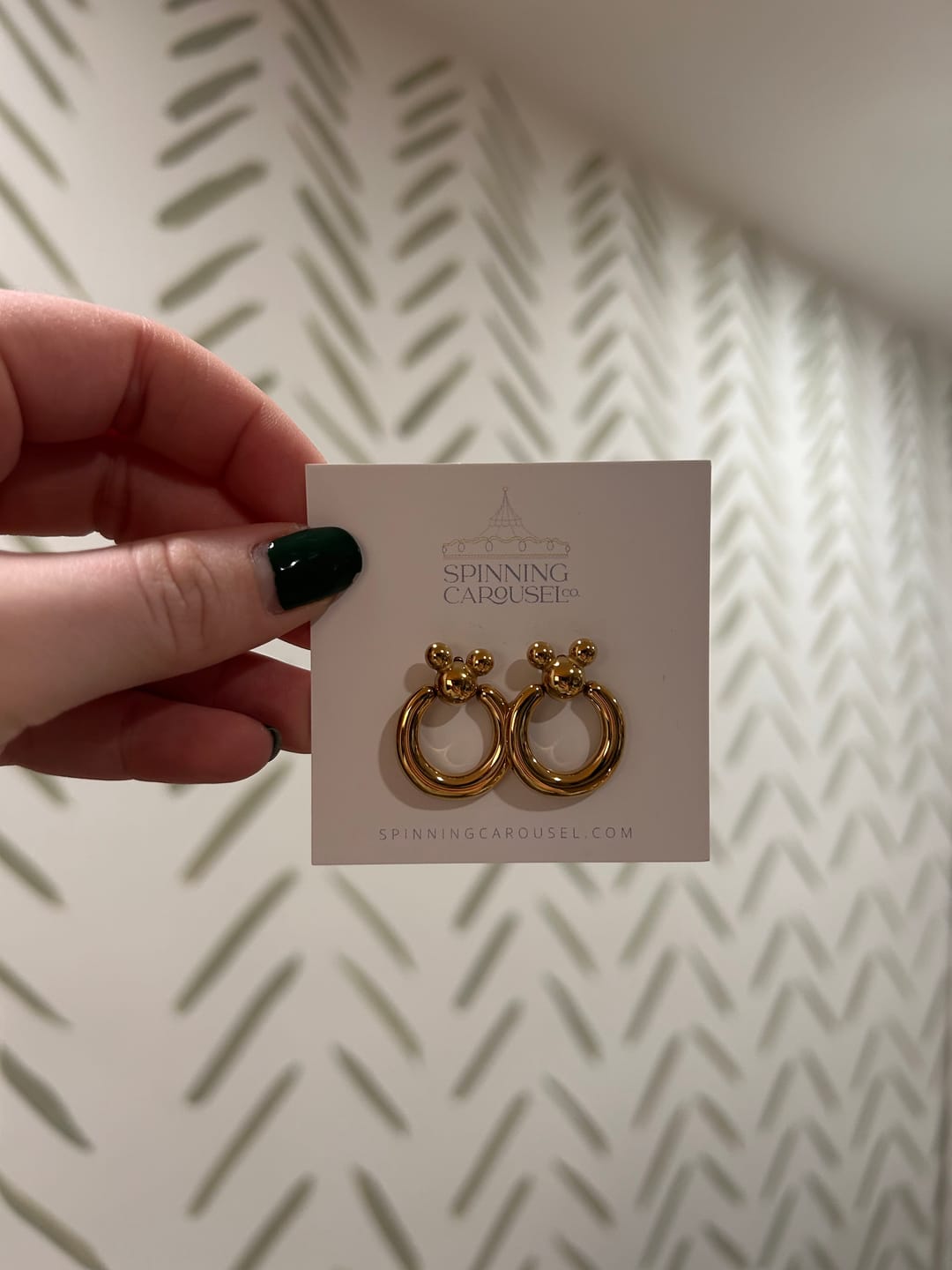 Customer photo review of Leader of the Club Earrings