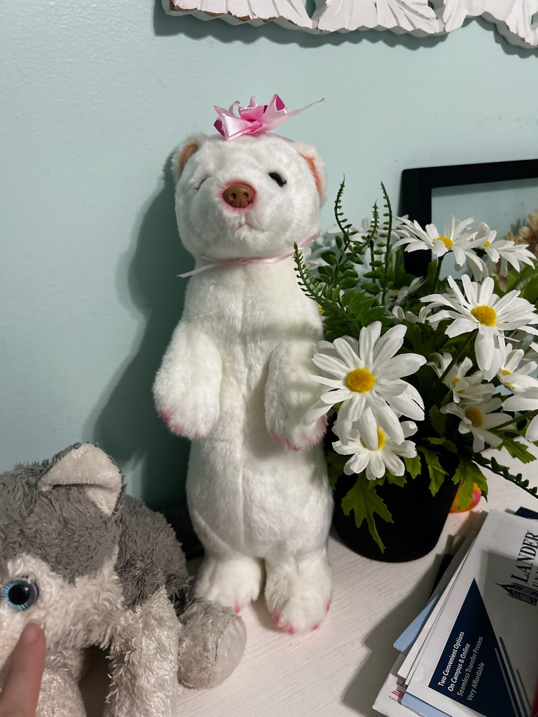 Customer photo review of White Stoat Soft Stuffed Plush Toy