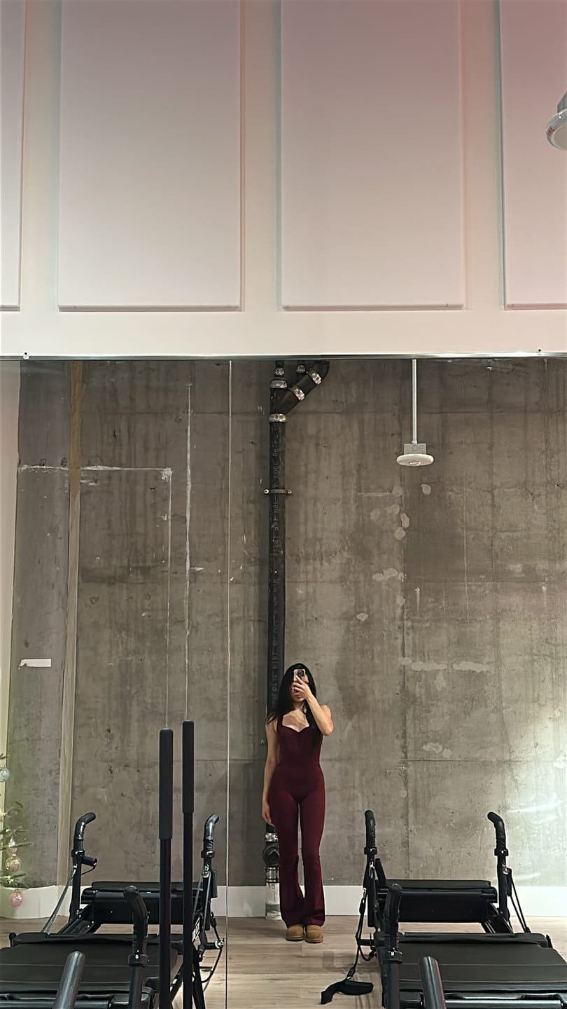 Customer photo review of The Sculpt Onesie / Black-Cherry