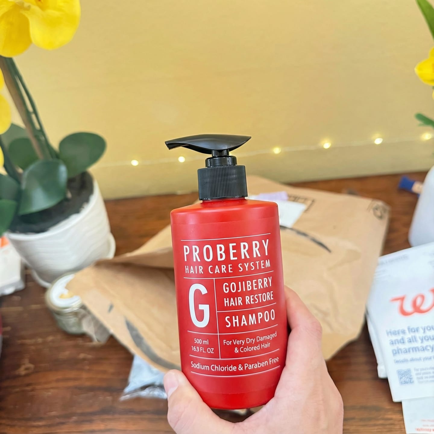 Customer photo review of שמפו משקם לשיער 500 מ"ל | Hair Restore Shampoo