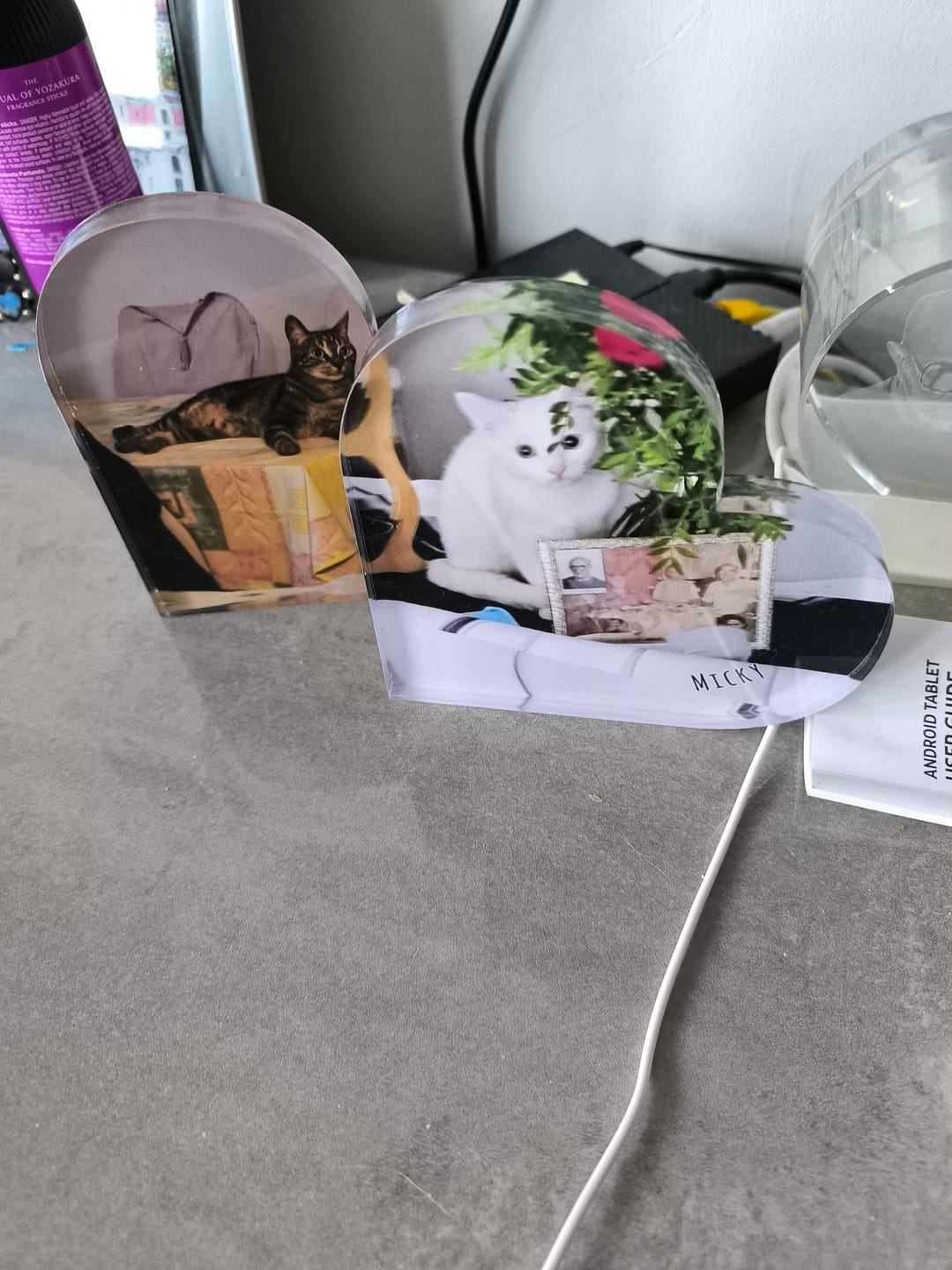 Customer photo review of Avec photo - Cœur en verre personnalisé