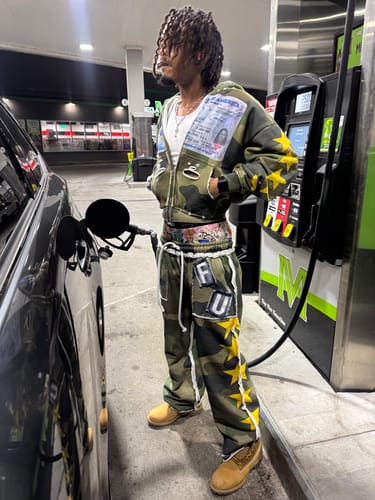 Customer photo review of "FU" CAMO ZIP UP