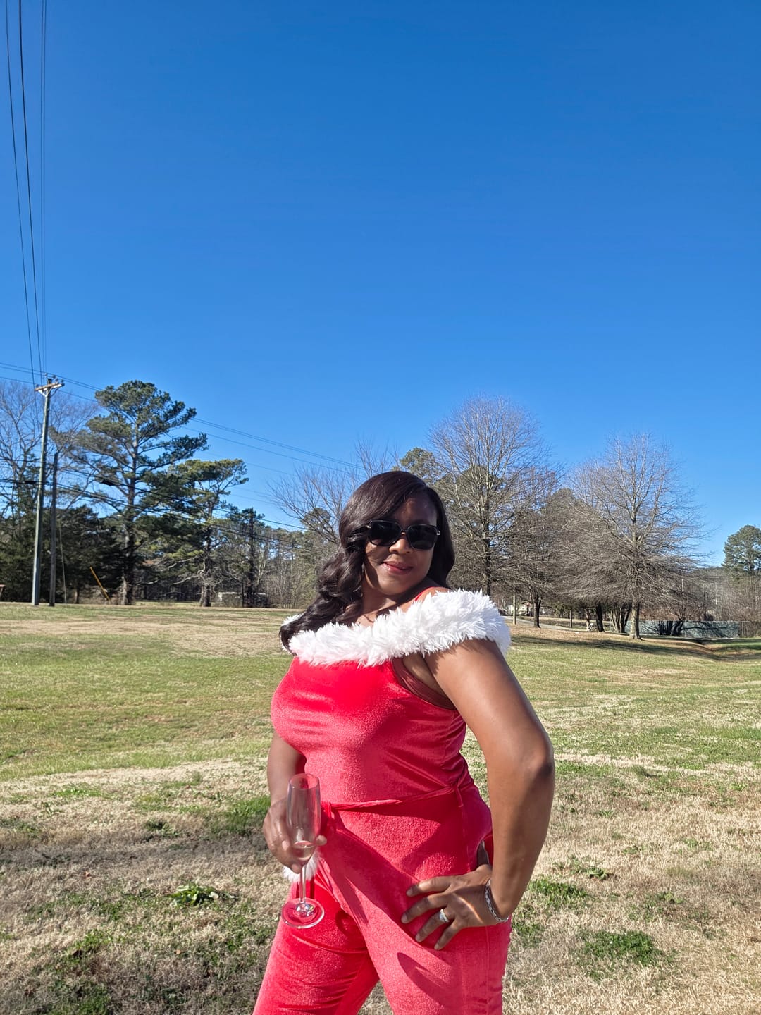 Customer photo review of Mayde Beauty Crystal Collection HD Lace Glueless Synthetic Wig - Topaz