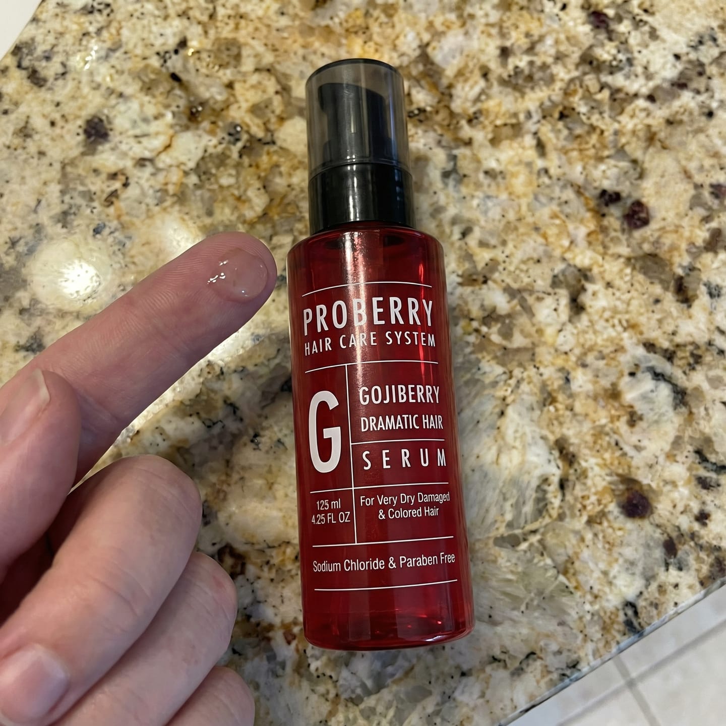 Customer photo review of סרום ״דרמטיק״ לשיער יבש צבוע ופגום 125 מ"ל | Hair Restore Serum