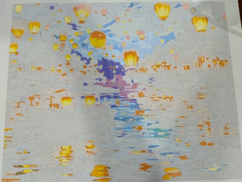 Customer photo review of Custom Landscape Paint By Numbers