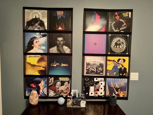 Customer photo review of 12" Vinyl Record Display Frame - LP Wall Storage