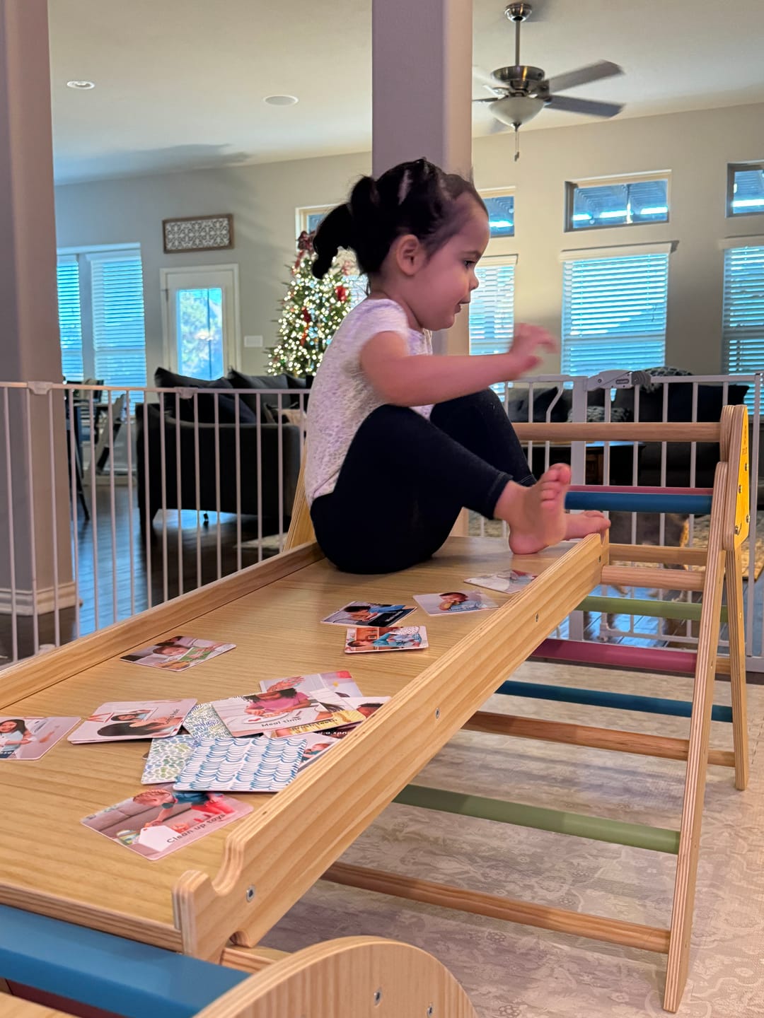Customer photo review of Hazel | Pikler Triangle, Slide & Rocker Set