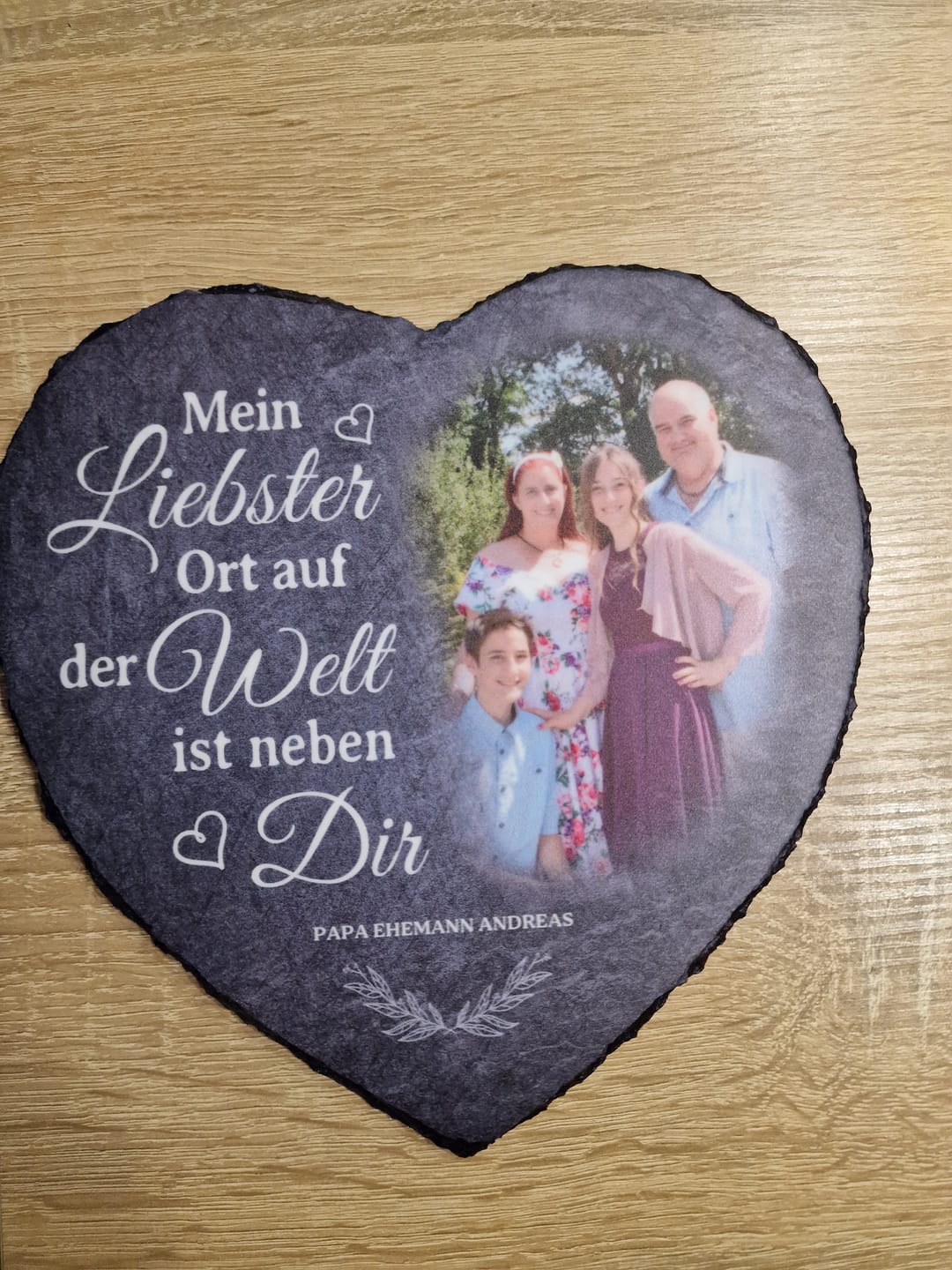 Customer photo review of Neben dir - Paar-Schieferherz