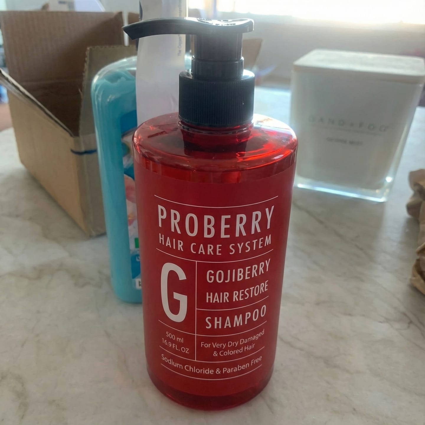 Customer photo review of שמפו משקם לשיער 500 מ"ל | Hair Restore Shampoo