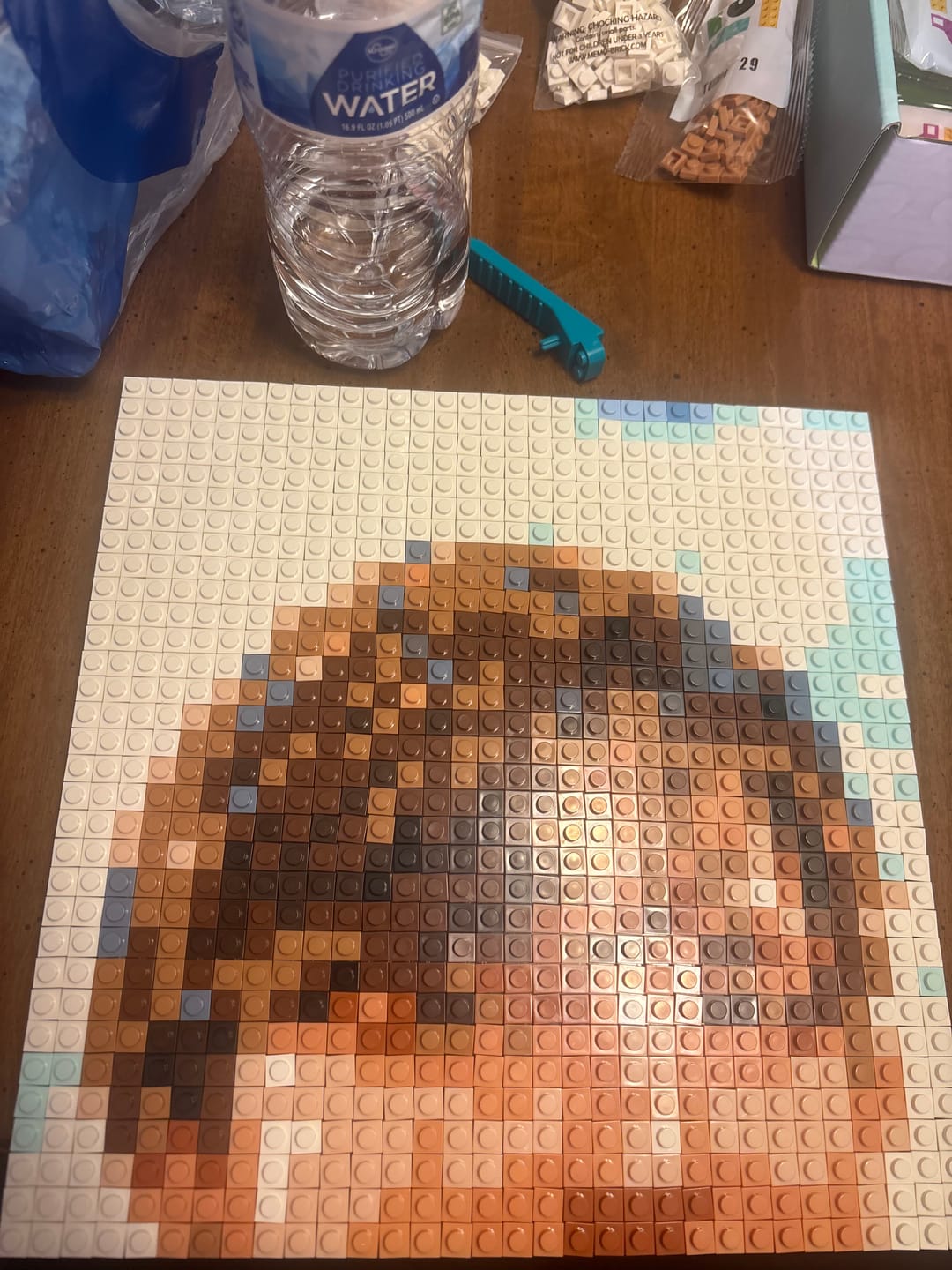 Customer photo review of Custom Bricked Mosaic Portrait 20x30"