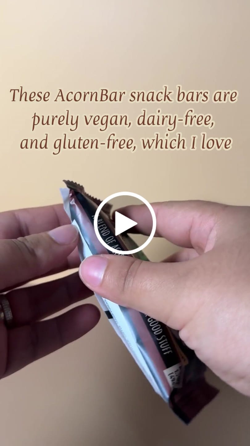 Customer video review of AcornBar - Purely Vegan, Dairy-Free & Gluten-Free Gourmet Snack Bars