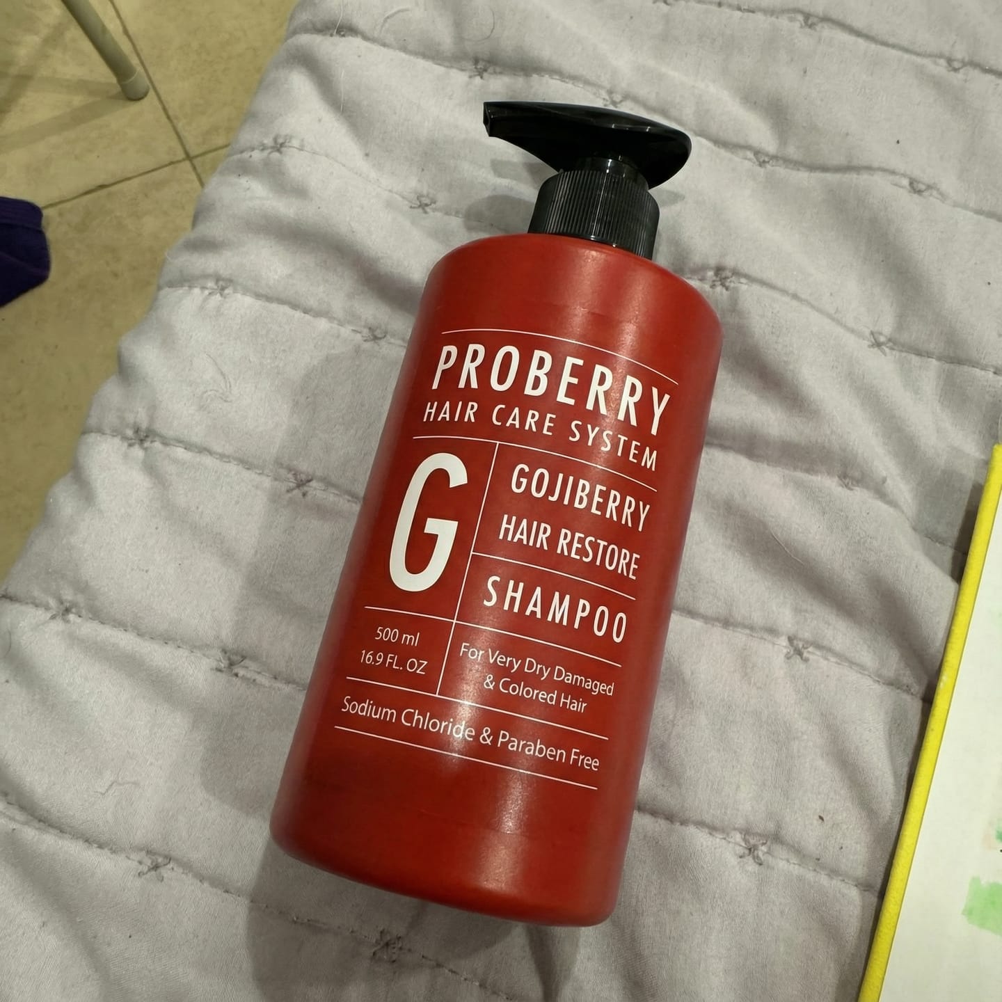 Customer photo review of שמפו משקם לשיער 500 מ"ל | Hair Restore Shampoo