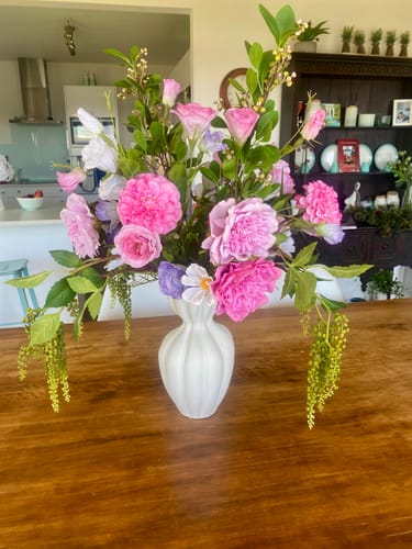 Customer photo review of White Basma Vase