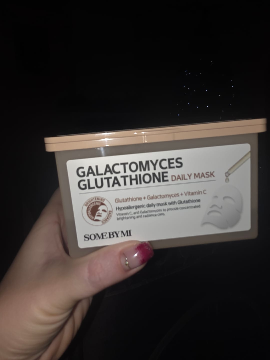 Customer photo review of Balinošu auduma masku komplekts ar galaktomici Some By Mi Galactomyces Glutathione Daily Mask