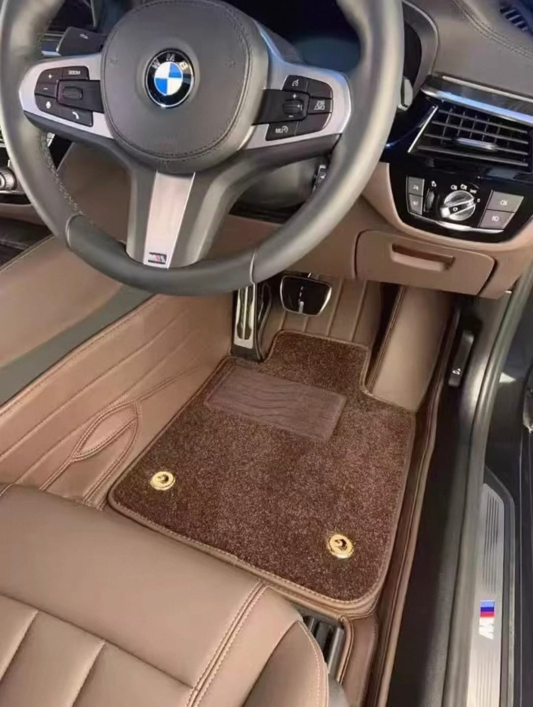 Customer photo review of Stripe Stitching Custom Luxury Car Floor Mats Set