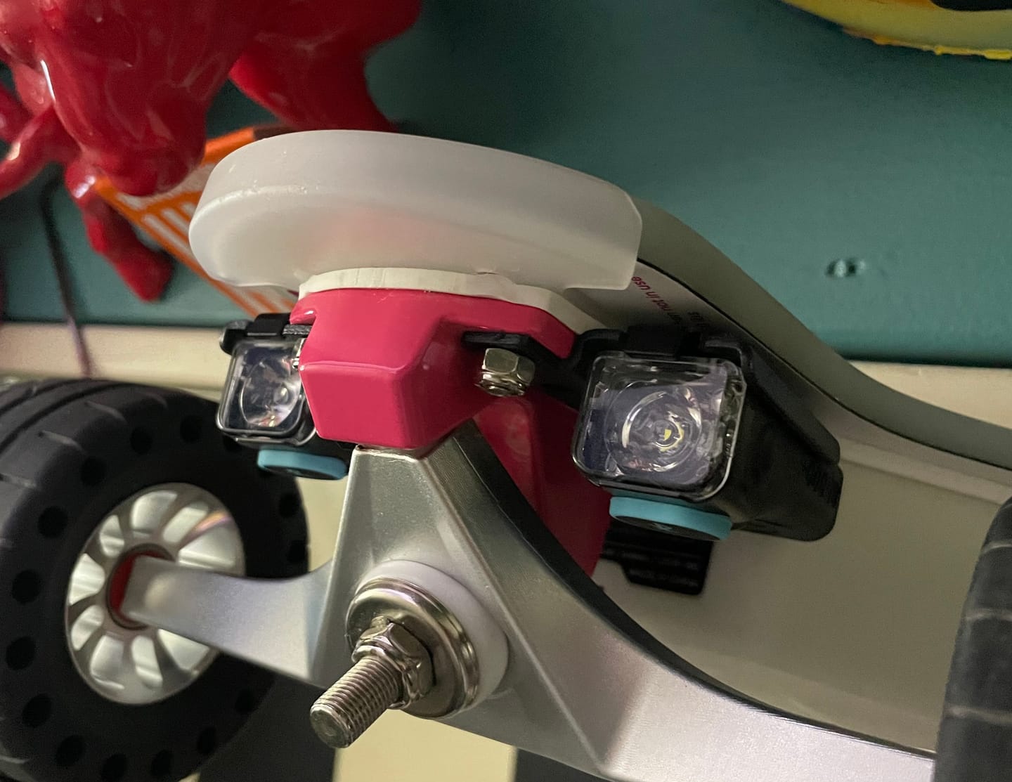 Customer photo review of Shredlights SL-300+ SKATEBOARD HEADLIGHTS