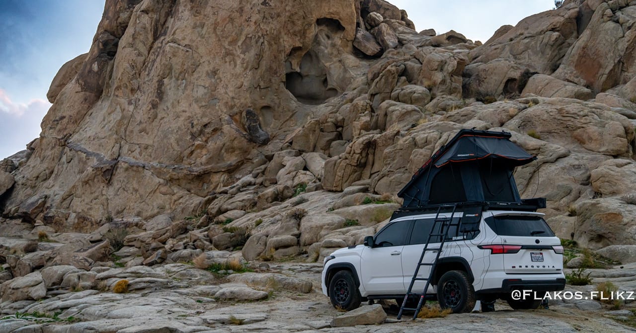Customer photo review of OPENROAD Aluminum Hard Shell Roof Top Tent-PeakRoof LT V2 Series