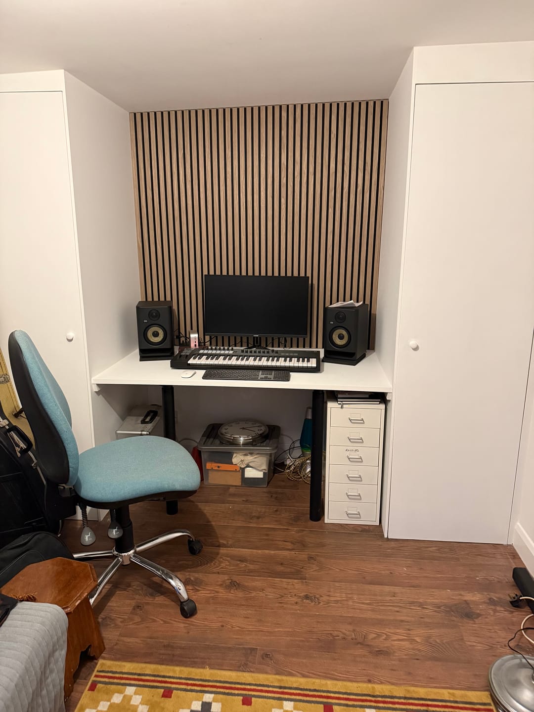 Customer photo review of Acoustic Slat Wall Panel - Walnut