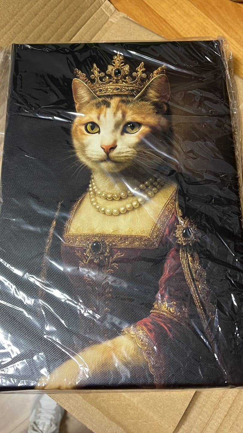 Customer photo review of Toile personnalisée - Portrait royal