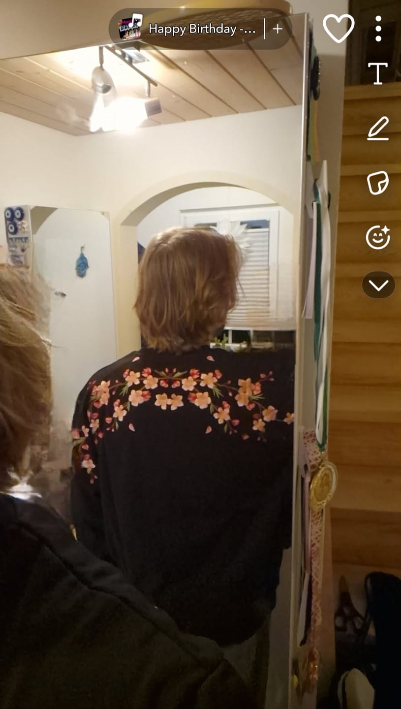 Customer photo review of Sakura Embroidered Sweatshirt