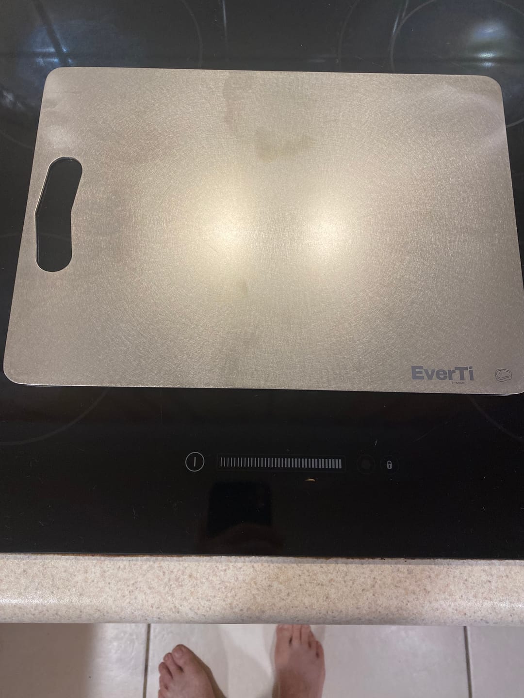Customer photo review of Titanium Cutting Board