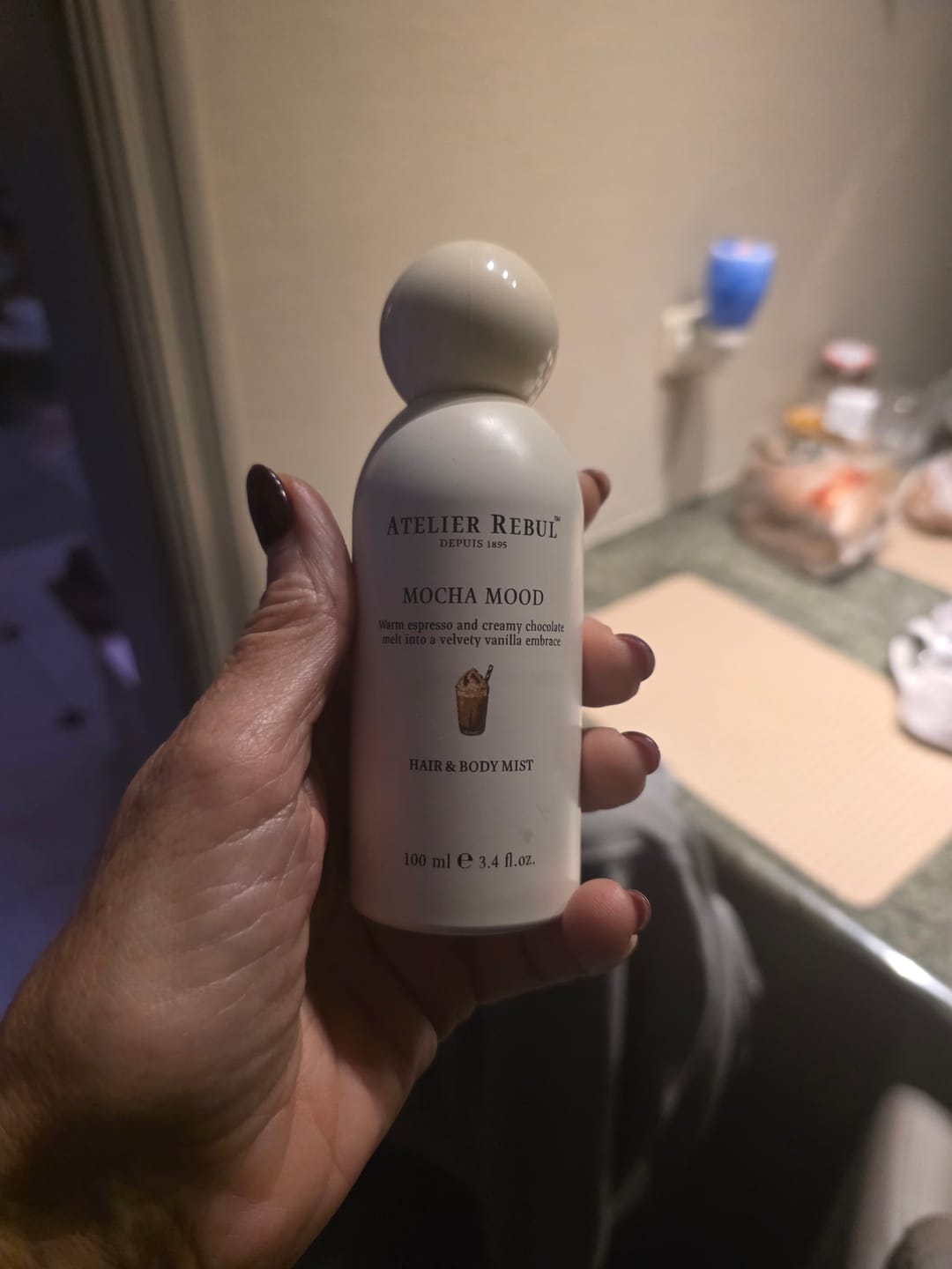 Customer photo review of Pistachio Macaron Hair & Body Mist 100ml