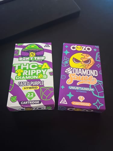 Customer photo review of DOZO Diamond Sauce Live Rosin THC Cart | Unubtainium (Hybrid)