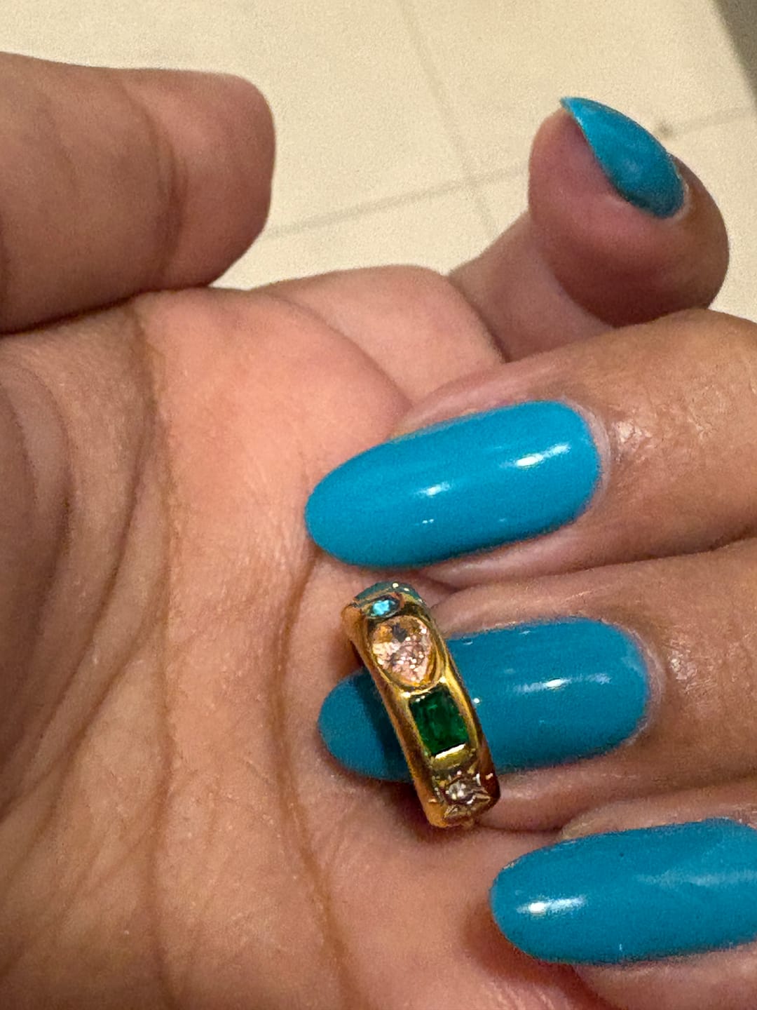 Customer photo review of Color Pop Dainty Hoops