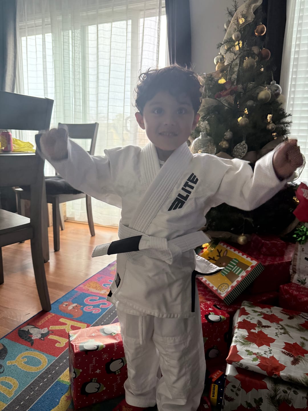 Customer photo review of Core White Brazilian Jiu Jitsu Kids BJJ Gi