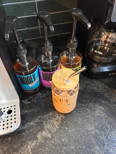 Customer photo review of Blueberry Coffee Syrup