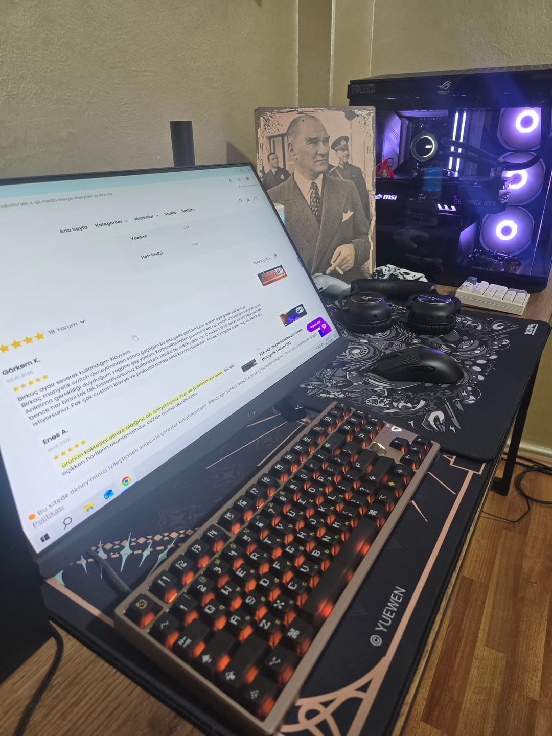 Customer photo review of ATK x QK Hex80 Alüminyum Klavye (Manyetik Switch / HE)