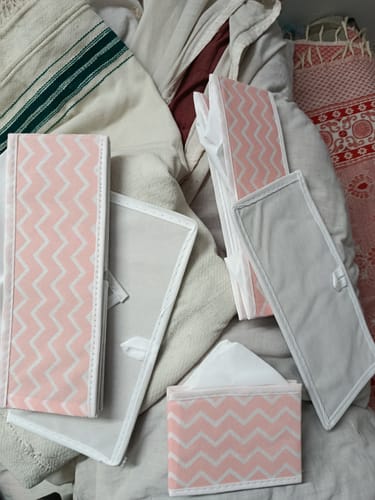 Customer photo review of Qoolish Pack of 3 Drawer Organizers: Neatly Organize with Style (Available in 6 Colors)