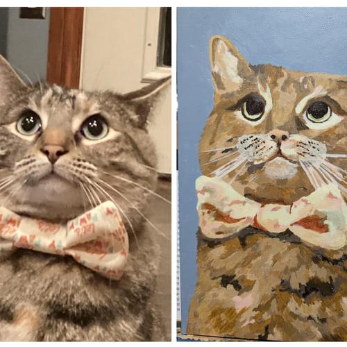 Customer photo review of Custom Pet Paint By Numbers