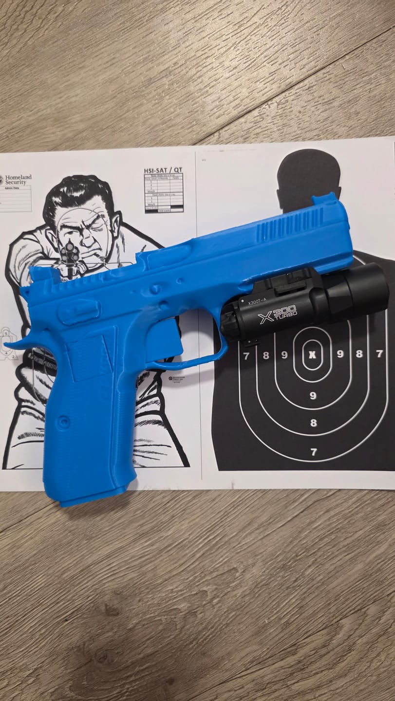 Customer photo review of Grip Keeper Laser Trainer – Trigger-Activated Laser Training Pistol