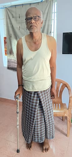 Customer photo review of Avanti L Shape Walking Stick | Adjustable Height | Lightweight Walking Stick (Grey)