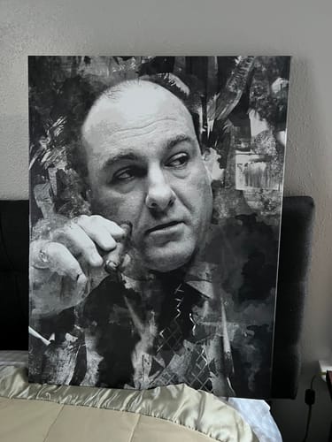 Customer photo review of Tony Soprano Wall Art - Black and White