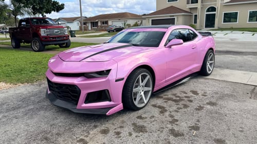 Customer photo review of Laser Gloss Pink Vinyl Wrap