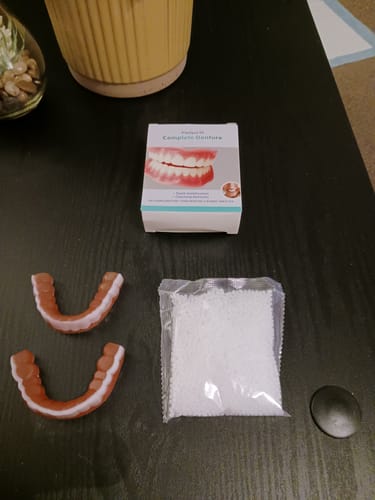 Customer photo review of 🦷  Fit Full Functional DenturesMake you more confident-Made in the USA & FDA-Certified