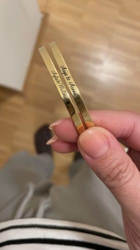 Customer photo review of Timeless Gravur Armreif 14K Vergoldet