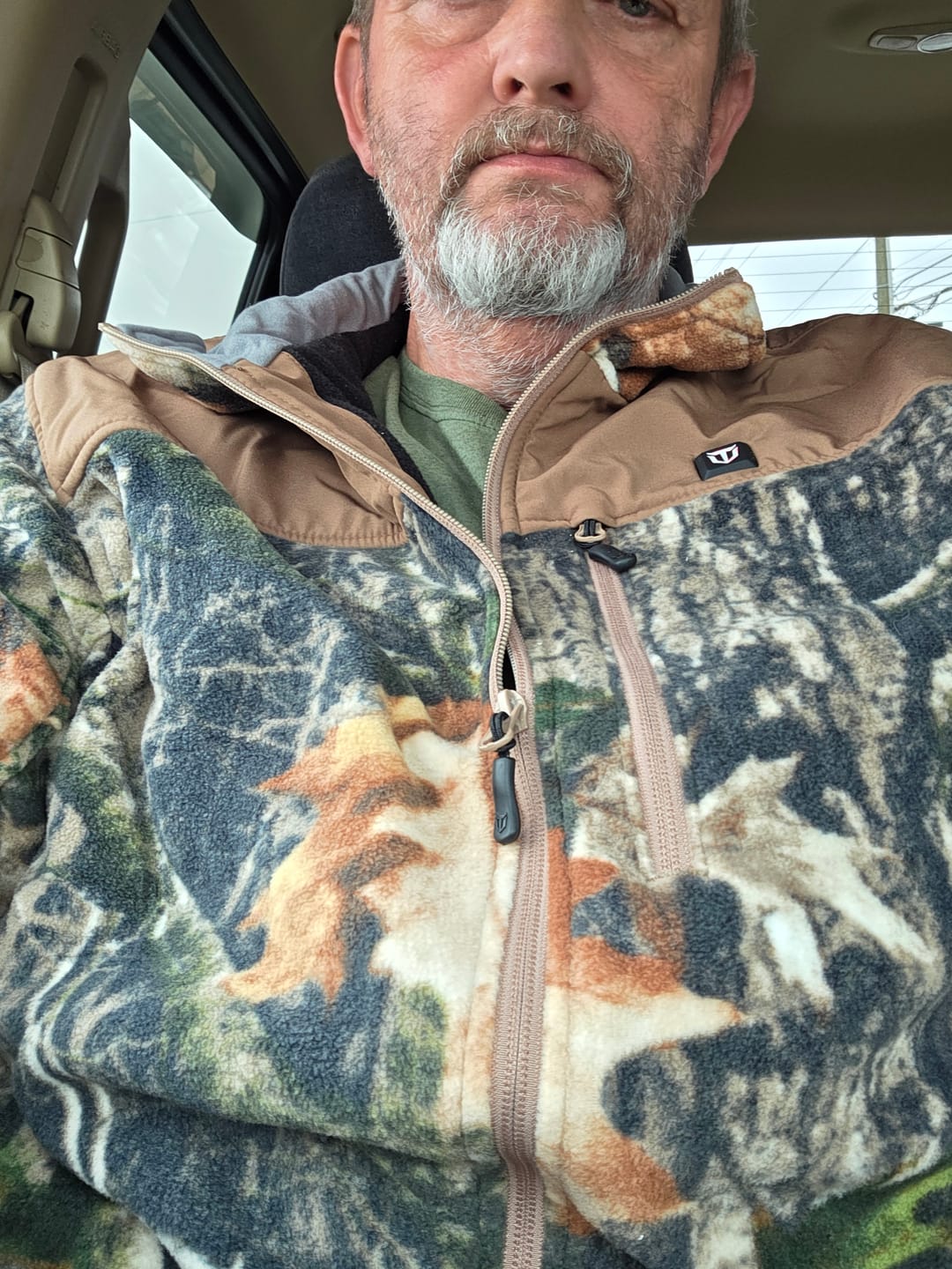 Customer photo review of Men's & Women's  Heated Jacket | Heated Fleece Jacket with Battery Pack & Camo Coats for Hunting, Fishing, Snowing | Black Heated Clothing & Rechargeable Apparel
