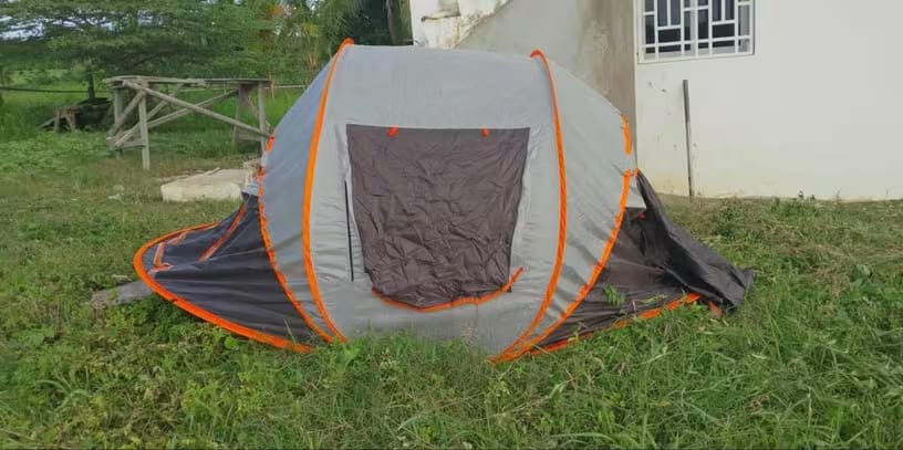 Customer photo review of Pop-Up Throw Tent 5-8 Person – Automatic Waterproof Camping Tent