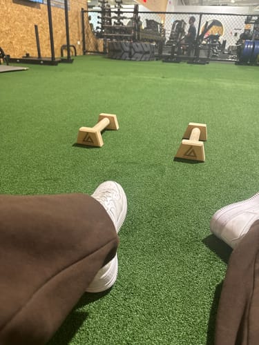 Customer photo review of Wooden Parallettes MINI