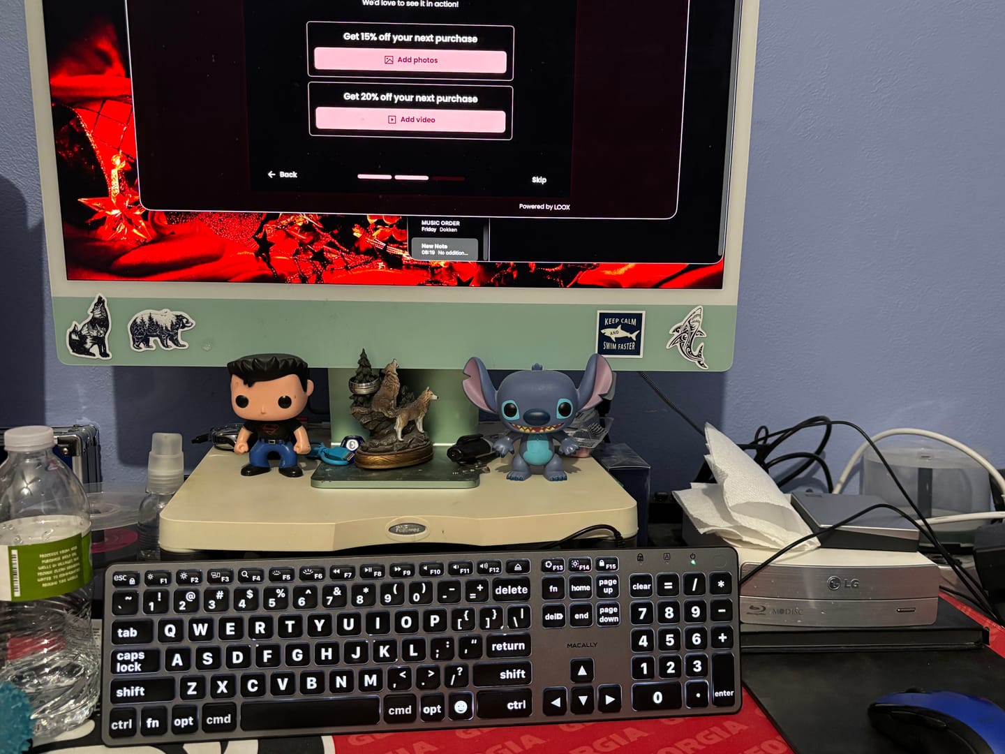 Customer photo review of Backlit Large Print Keyboard For Mac with Dual USB A / C