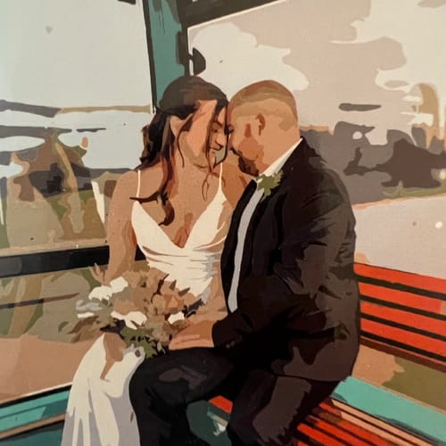 Customer photo review of Custom Portrait Paint By Numbers