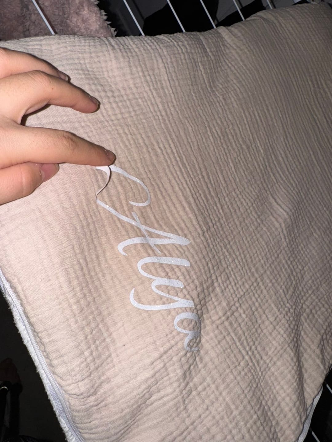 Customer photo review of Chancelière gaz de coton beige