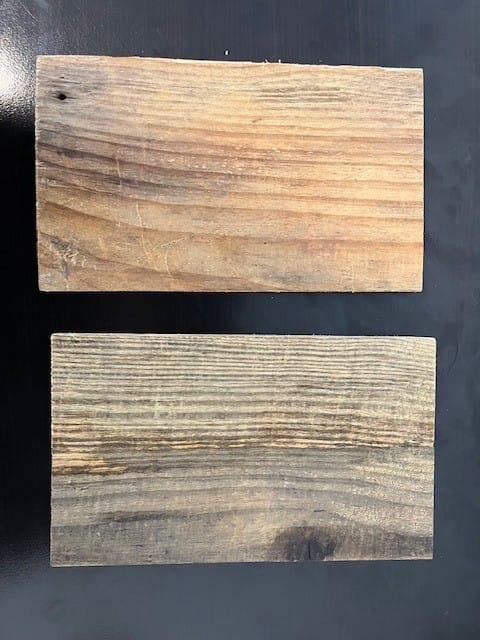 Customer photo review of Reclaimed Rustic Pine Sample Pack